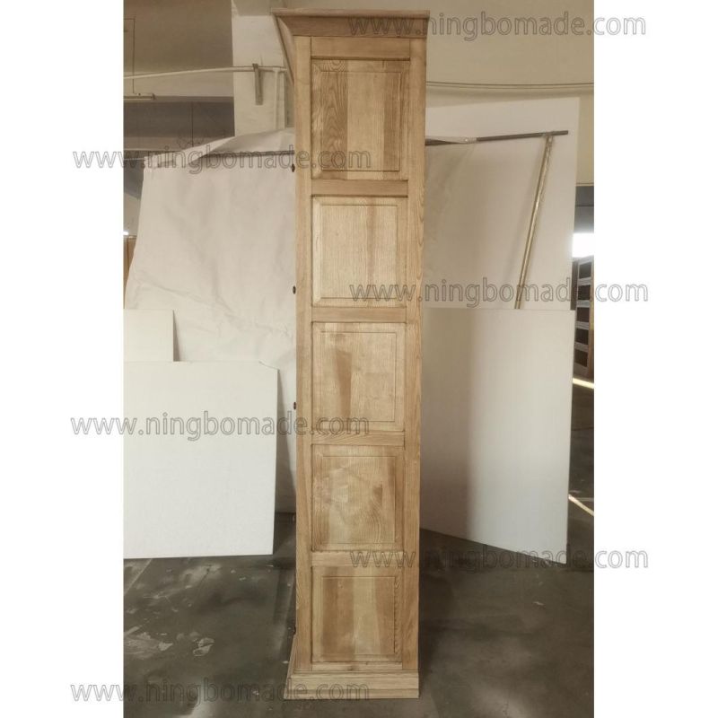 Classic French Casement Furniture Light Natural Oak Overhead Doors Display Cabinet