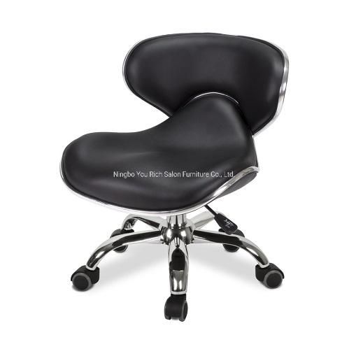 Commercial Salon Furniture for Beauty Salon 360 Reclining Technician Stool Lifting Small Bar Chair