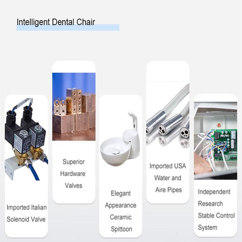 Fiber Leather Dental Chair Unit with Low Mounted Tray