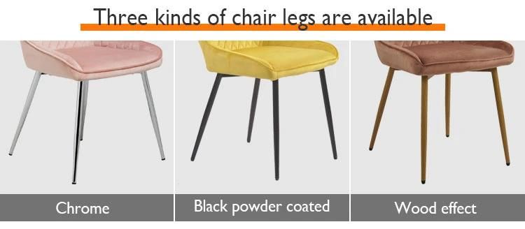 Dining Room Furniture Black Legs PU Synthetic Leather Seat Modern Dining Chair