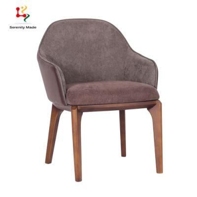 Nordic Style Home Furniture Velvet Upholstery Bedroom PU Leather Back Leisure Living Room Lounge Dining Chair