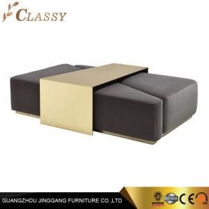 New Design Leather Coffee Table for Living Room
