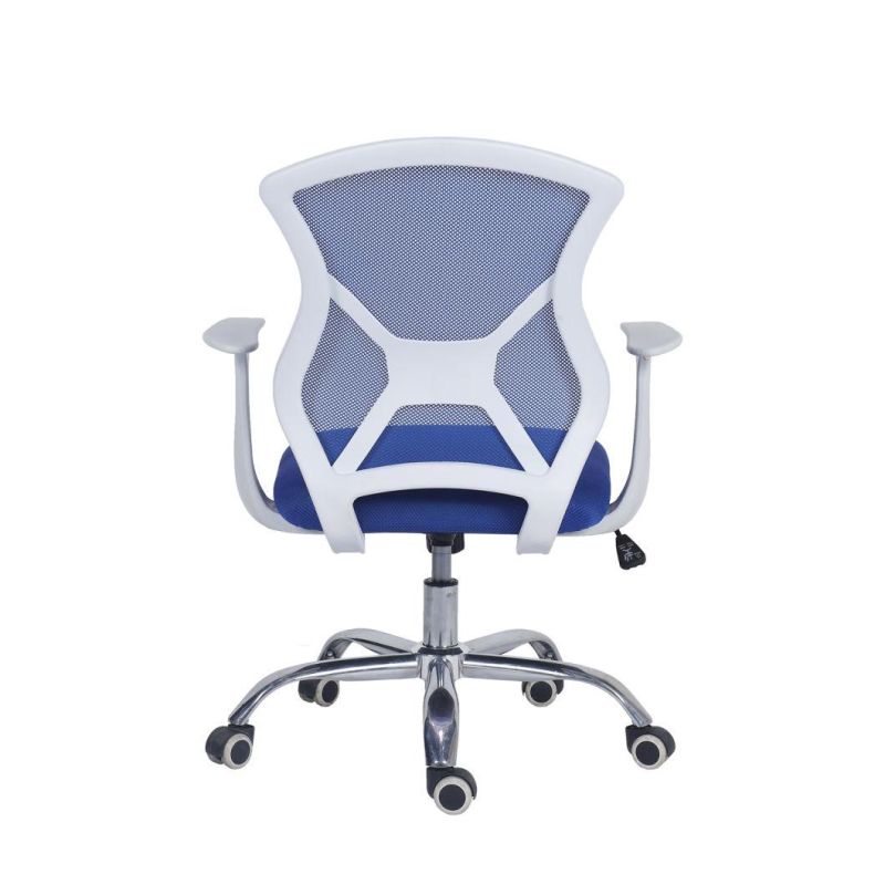 White Blue Mesh Cooler Mesh Chair (MS-702)