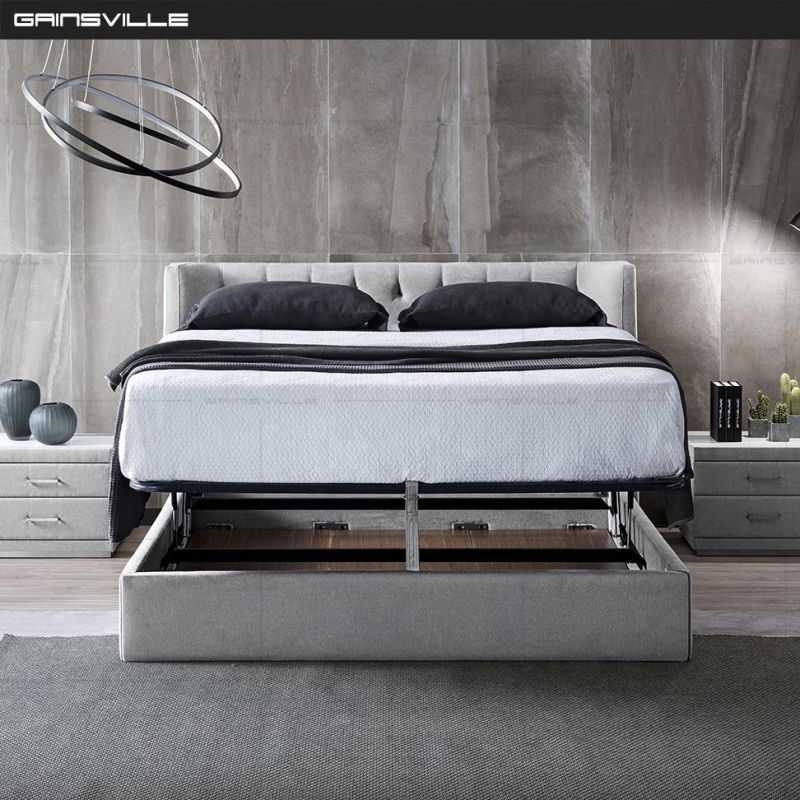 New Italy Style Bed Wall Bed King Bed Sofa Bed Soft Fabric Bed Double Bedroom Furniture