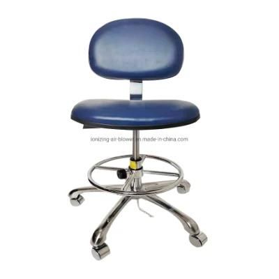 Height Extended Clean Room ESD Safety Leather Chair