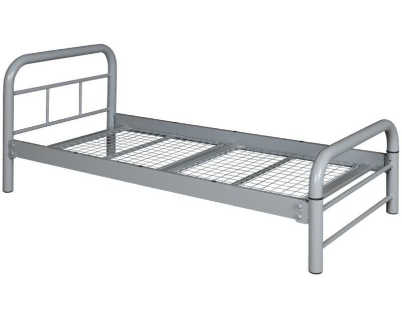 High Quality Single Metal Bed Frame Staff Dormitory Iron Bed Steel Single Beds