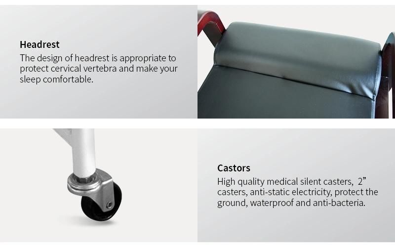 Ske001-3 Hospital Powder Coated Medical Folding Accompanying Chair