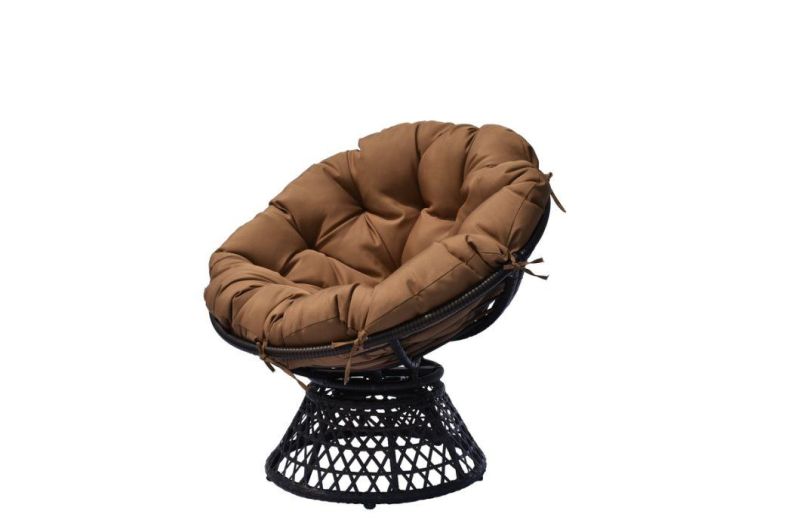 Outdoor Modern Patio Swivel Sofa Garden Leather Dining Rattan Bar Chair Swivel Accent Leisure Wicker 360 Degree Swivel Chair