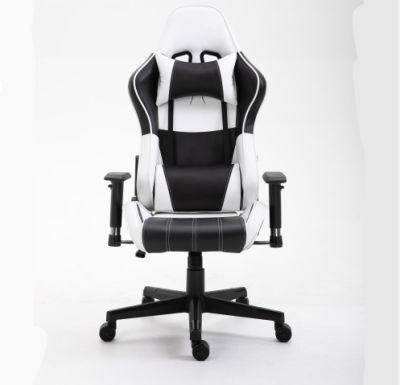 White Reclining Gaming Chair with Strong Back