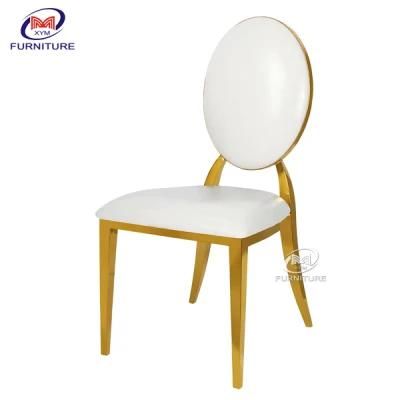 Modern Stackable Event Party Stainless Steel Gold Wedding Chair for Rental