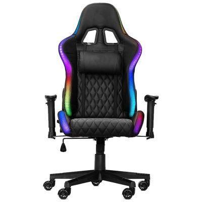 Hot Sale Swivel Reclining Gaming Chair with LED RGB Light