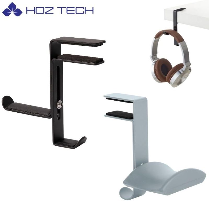 Earphone Hanger Hook Mount Bracket, Adjustable Clip Headset Stand, Desk Headset Holder, PC Gaming Headphone Stand