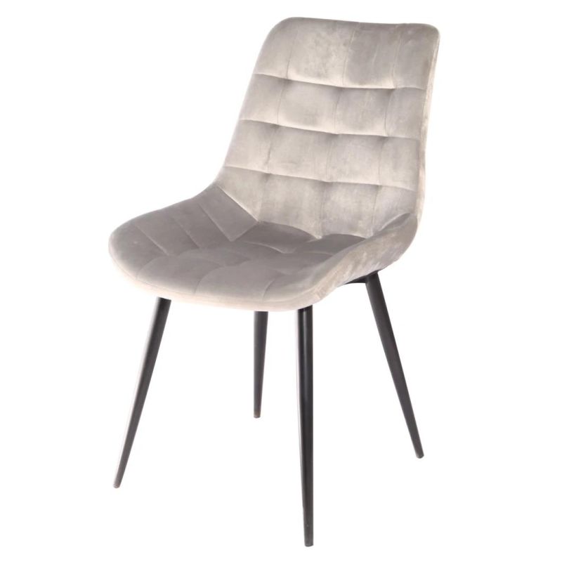 Hot Sale Modern Home Fashionable PU Leather Chrome Dining Chairs with Chromed Legs