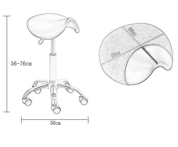 Simple Cheap Salon Saddle Stool Swivel Adjustable Hydraulic Beauty Stool Chair