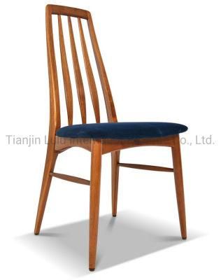 Nordic Scandinavian Wooden High Back Commercial Wood Dining Chair for Restaurant