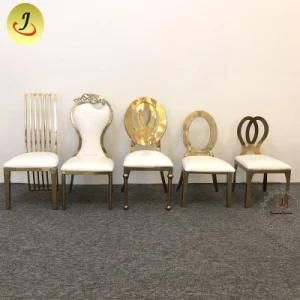2019 New Designs Stainless Steel Dining Chair Series for Wedding Banquet