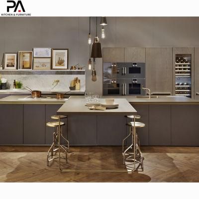 Contemporary All in One Combination Lacquer and Melamine Kitchen Cabinets