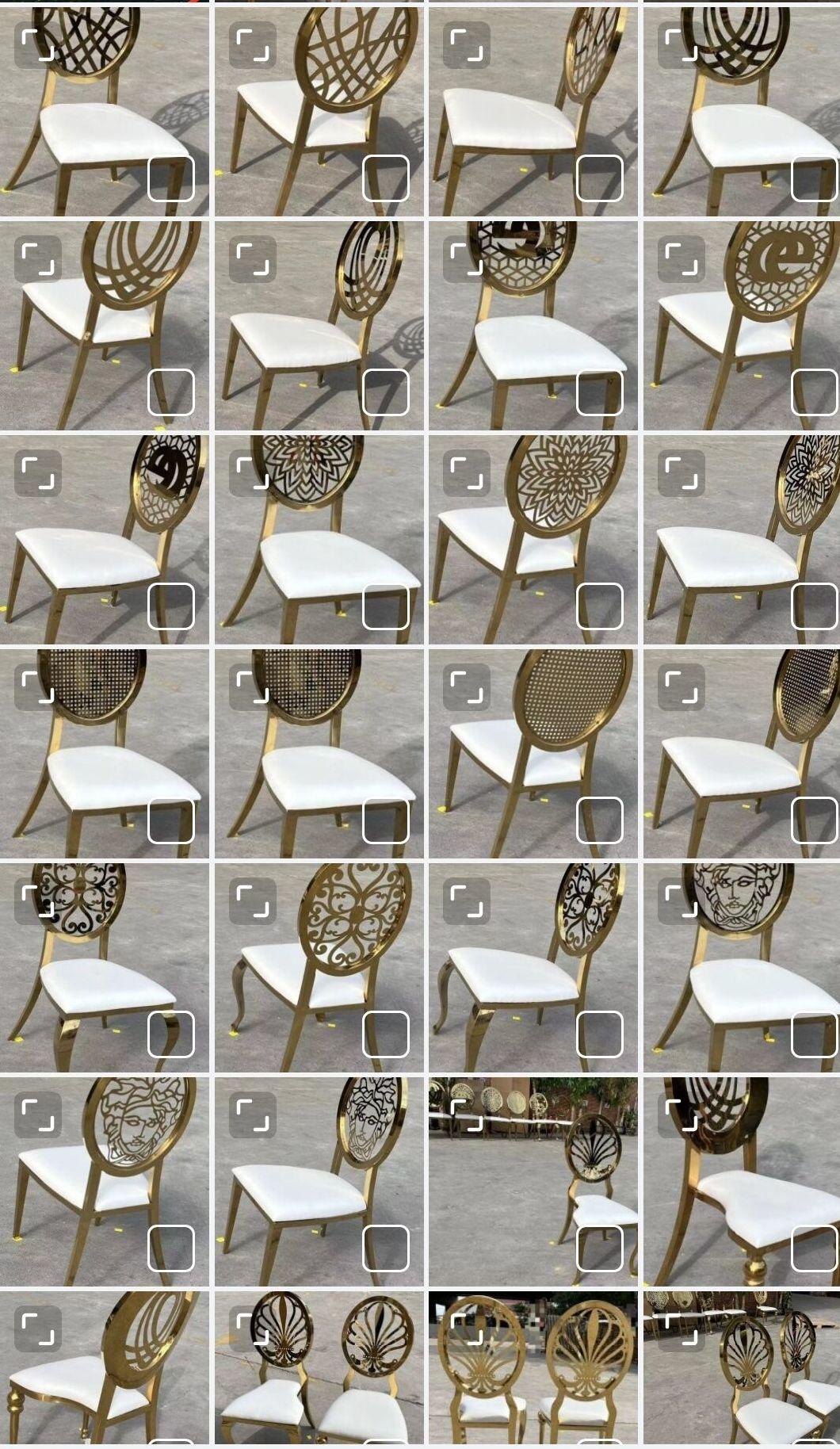 Chiavari Tiffany Wedding Banquet Outdoor Restaurant China Hotel Stacking Event Napoleon Metal Phoenix Chairs with Cushion Modern Furniture