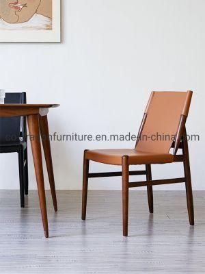 Modern Home Furniture Wooden Dining Chair Set with Leather