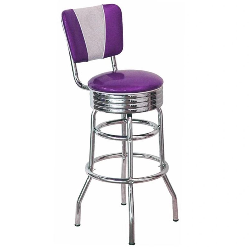 Diner Leather Bar Stool High Chairs Furniture Retro Diner Furniture