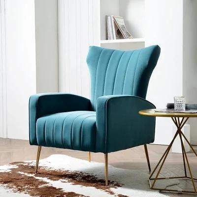 European Luxury Fabric Leisure Chair Lounge Chair with Short Legs