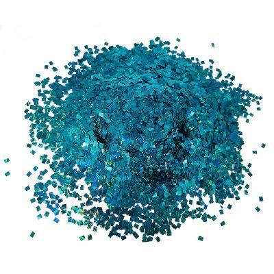 Factory Wholesale Non-Toxic Polyester Fine Blue Rhombic Holographic Glitter