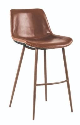Shing Brown PU with Painting Legs Bar Stool