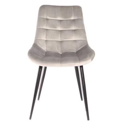Hot Sale Modern Home Fashionable PU Leather Chrome Dining Chairs with Chromed Legs