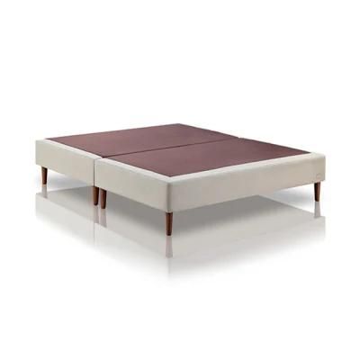 Latest Modern Design Wooden Leather Flat Bed Base