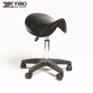 Commercial PU Hospital Rolling Chair Saddle Stools with Wheels