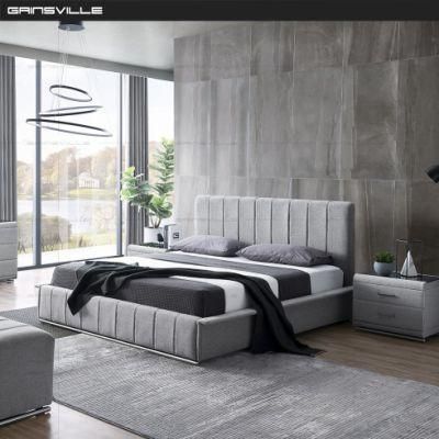 Modern Furniture Chinese Furniture Bedroom Bed Leather Fabric King Bed Gc1808