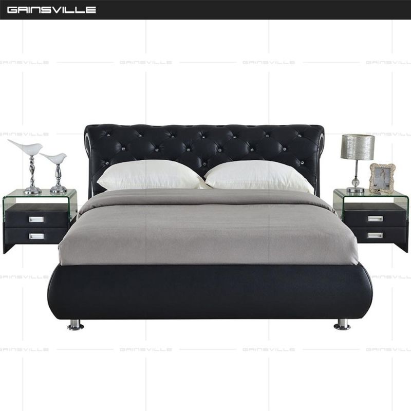 Wholesale Furniture Bedroom Leather Bed Gc1630
