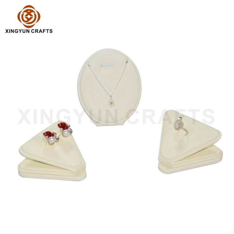 Customized Small Leather Jewelry Display Tray Wholesale Ring Package Display Jewel Stand