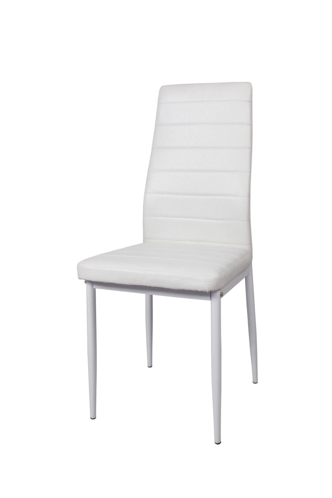 Modern Furniture Cheap PU Dining Chair with Steel Tube Legs