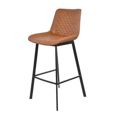 Modern Adjustable High Back Bar Stool Leather Barstool Swivel Counter Height Tall Barstool Bar Chairs Stool with Back Rest Armshot Sale Produc