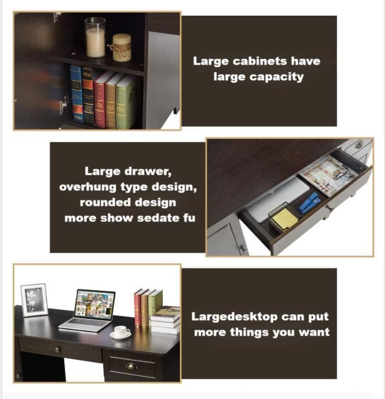 Commercial Office Furniture Modern Luxury CEO High Tech Executive L Shaped Computer Leather Furniture Manager Office Desk