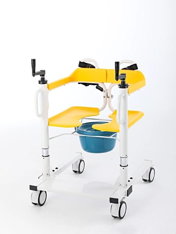 Mn-Ywj003 Multifunction Patient Commode Chair Elderly Transfer Electric Lifting Folding Toilet Chair