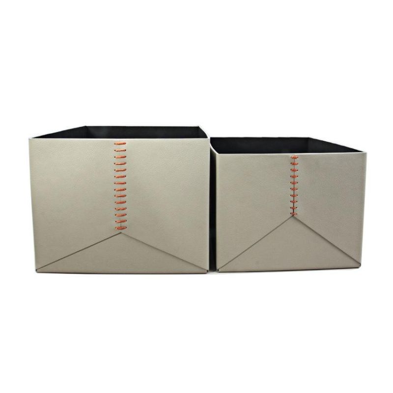 Leather Cloakroom Storage Box Storage Box Custom Drawer Leather Box Household Clothes Storage Box Drawer Box