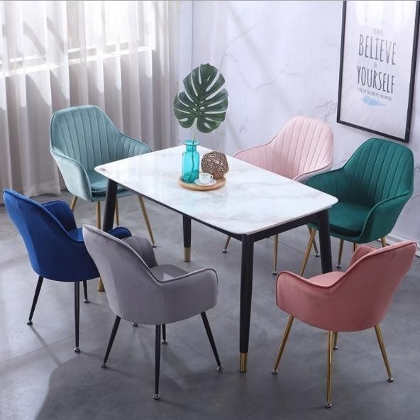Nordic Modern Makeup Chair Simple Study Metal Iron Dining Chair Home Restaurant Back Stool Chair