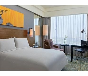 Wood Venner, Melamine, Laminate Finish Modern Hotel Bedroom Furniture