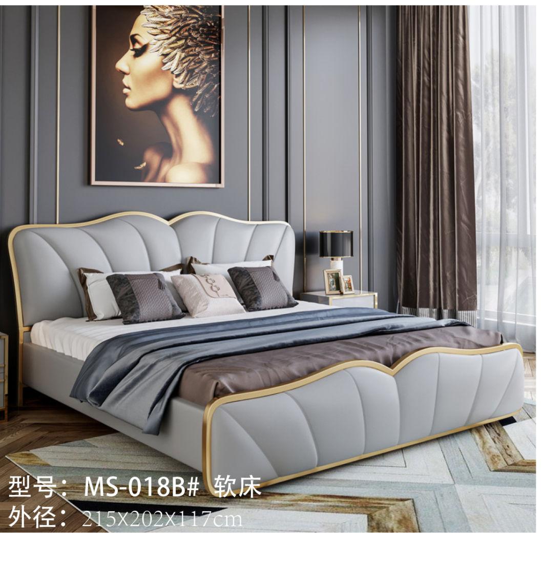 Modern Home Furniture Wall Bed Bedroom Furniture Sofa Set Leather Sofa Bed