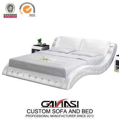 Designer Furniture Princess Bed in White Color with Crystal