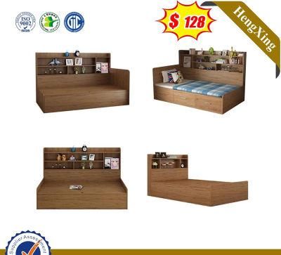 New Product Wooden Bookcase Blue Bunk Kids Bed Bedroom Furniture with Wardrobe