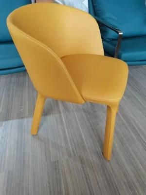 2022 Newly Developed Moulded Foam Upscale Restaurant Leather Dining Chair