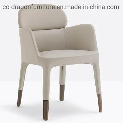 Hot Sale Luxury Dining Furniture Leather Dining Chair with Arm