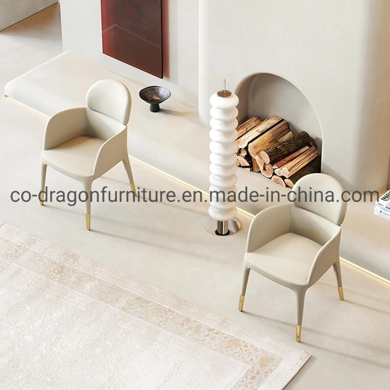 Hot Sale Luxury Dining Furniture Leather Dining Chair with Arm