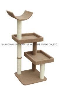 4 Storey Cat Furniture with Durable Sisal Post and Comfortable Platforms