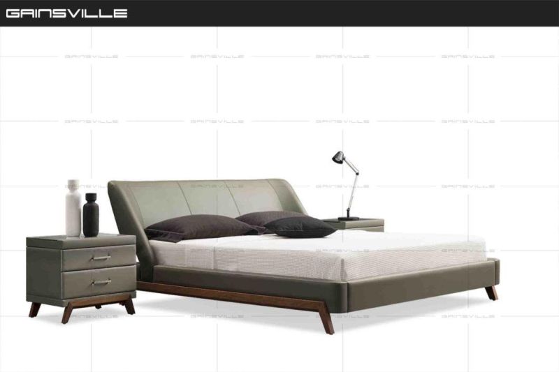 Customized Italian Style Furniture Modern Bedroom Furniture King Bed Wall Bed Gc1713