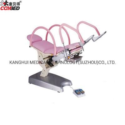 Optional Color Medical Hospital Equipment Electric Motor Adjusted Gynecology Chair with Head Board and Foot Control