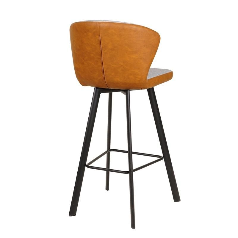 Hot Sale Furniture Fabric Bar Stool Modern Design Metal Frame Bar Chair